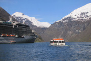 Celebrity Eclipse tendering in Geirangerfjord, Norway